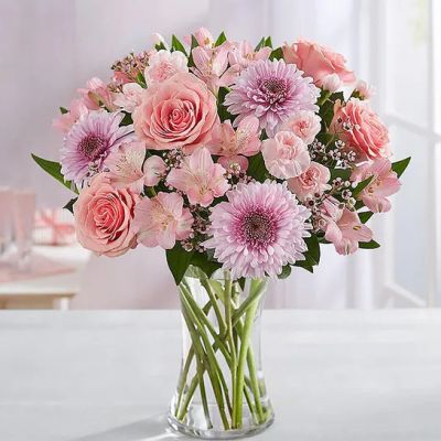 Our pink and lavender bouquet is hand-designed to help make Valentine’s special, whatever your status.